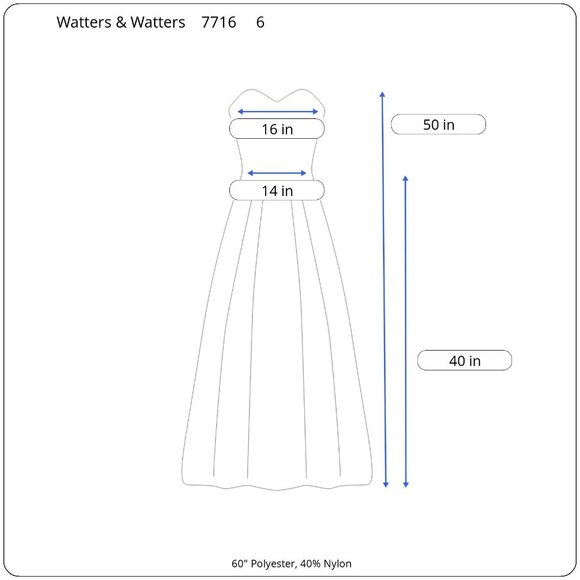 Watters Strapless Taffeta Champagne Bridesmaid Dress Formal Gown Princess  6 - Picture 11 of 11